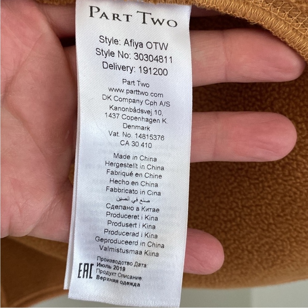 Part Two Copenhagen brown Sherpa Zip-Up Jacket - Picture 5 of 6